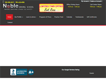Tablet Screenshot of nobledrivingschool.com